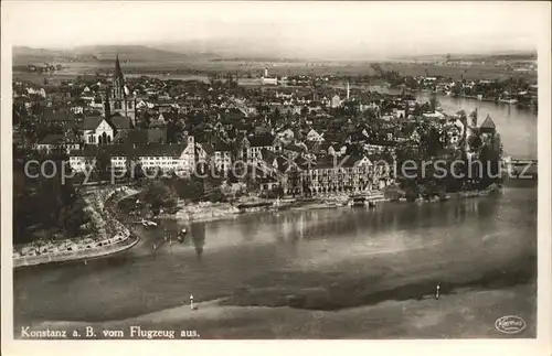 Konstanz Bodensee Panorama Fliegeraufnahme Kat. Konstanz