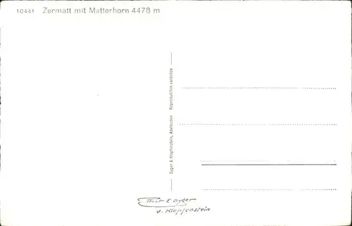 hw01573 Zermatt VS Matterhorn Kategorie. Zermatt Alte Ansichtskarten