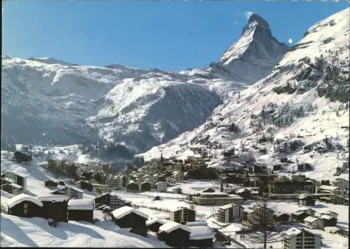 hw01713 Zermatt VS Gesamtansicht Matterhorn Kategorie. Zermatt Alte Ansichtskarten