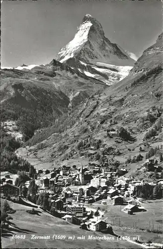 hw02307 Zermatt VS Matterhorn Kategorie. Zermatt Alte Ansichtskarten