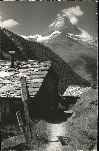 hw02374 Zermatt VS Findeln Matterhorn Kategorie. Zermatt Alte Ansichtskarten