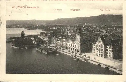 Zuerich bauschaenzli Metropol Hauptpost Stadthaus / Zuerich /Bz. Zuerich City