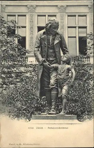 Zuerich Pestalozzi Denkmal  / Zuerich /Bz. Zuerich City