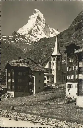 hw02555 Zermatt VS Matterhorn Mont Cervin Kategorie. Zermatt Alte Ansichtskarten