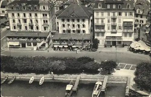 Zuerich [?] Hotel Du Lac Hirschen Hotel Goldener Adler Brunnen Fliegeraufnahme  / Zuerich /Bz. Zuerich City