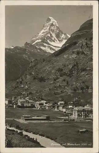 hw02768 Zermatt VS Matterhorn Kategorie. Zermatt Alte Ansichtskarten