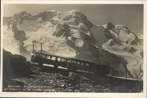 hw02771 Zermatt VS Breithorn Bahn Kategorie. Zermatt Alte Ansichtskarten