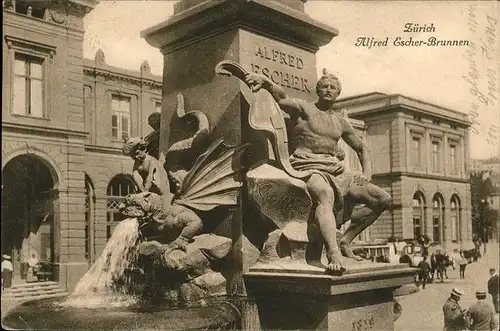 Zuerich Alfred Escher Brunnen / Zuerich /Bz. Zuerich City