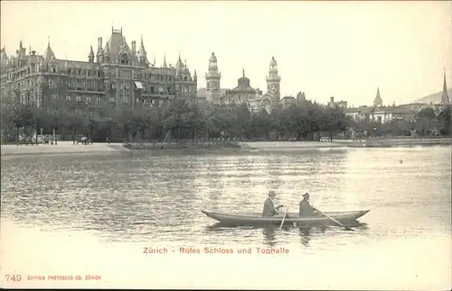 Zuerich Rotes Schloss Tonhalle Boot  / Zuerich /Bz. Zuerich City