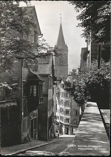 Zuerich Lindenhof, Pfalzgasse St. Peter / Zuerich /Bz. Zuerich City