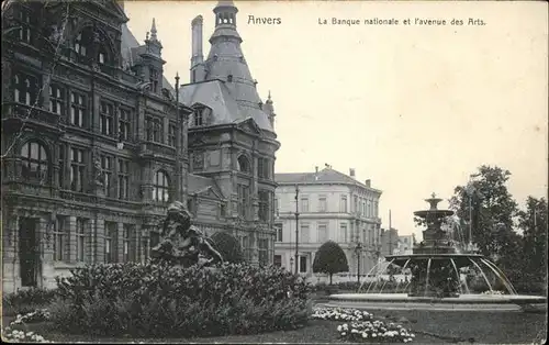 Anvers Antwerpen Banque nationale Brunnen