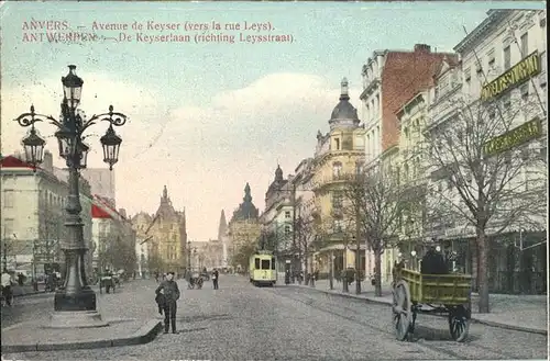 Anvers Antwerpen Strassenbahn Kutsche