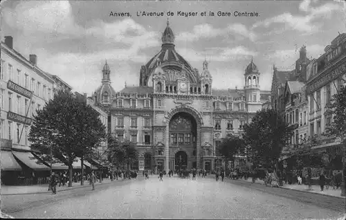 Anvers Antwerpen Avenue Keyser Gare Centrale Kat. 