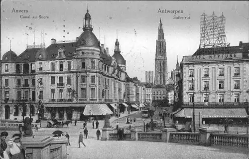 Anvers Antwerpen Canal Sucre Strassenbahn Kat. 