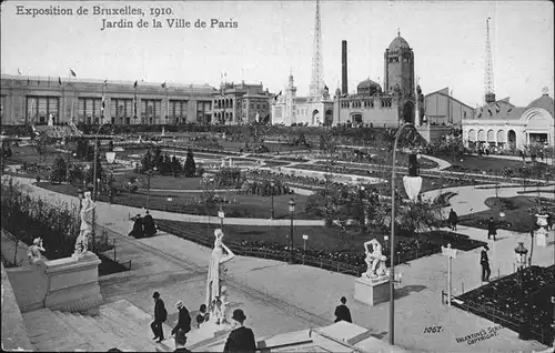 hw11521 Bruxelles Bruessel Jardin Ville de Paris Kategorie.  Alte Ansichtskarten