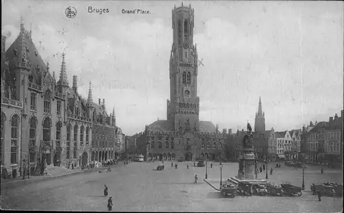 hw11573 Bruges Flandre Grand Place Kategorie.  Alte Ansichtskarten