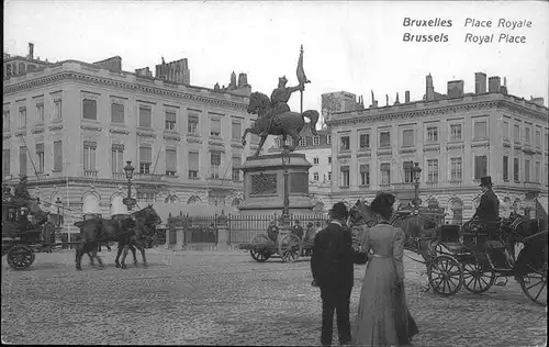 hw11579 Bruxelles Bruessel Place Royale Kategorie.  Alte Ansichtskarten