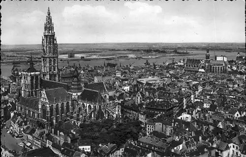 Anvers Antwerpen Panorama Cathedrale Kat. 