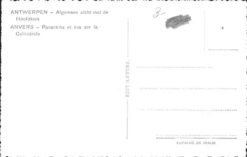 Anvers Antwerpen Panorama Cathedrale Kat. 