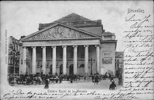 hw11654 Bruxelles Bruessel Theatre Royal Monnaie Kategorie.  Alte Ansichtskarten