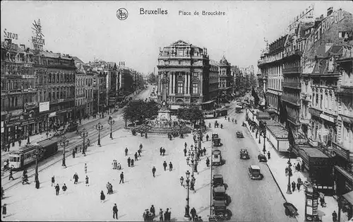 hw11667 Bruxelles Bruessel Place Brouckere Strassenbahn Kategorie.  Alte Ansichtskarten