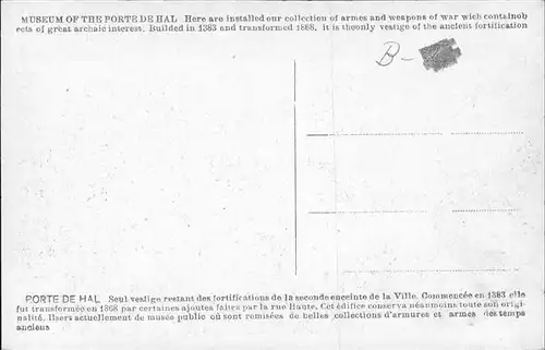 hw11688 Bruxelles Bruessel Porte Hal Kategorie.  Alte Ansichtskarten