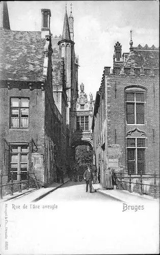 hw11703 Bruges Flandre Rue de L'Ane aveugle Kategorie.  Alte Ansichtskarten