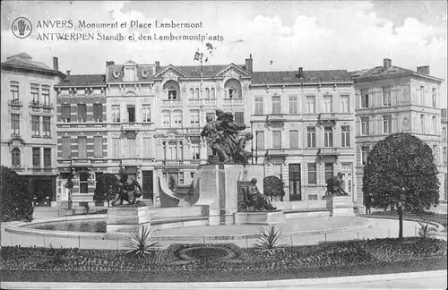 Anvers Antwerpen Monument Place Lambermont Kat. 