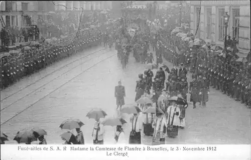 hw11887 Bruxelles Bruessel Funerailles de S.A.R. Comtesse de Flandre 1912 Kategorie.  Alte Ansichtskarten