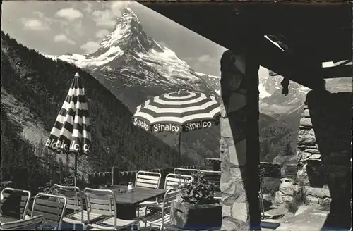 hw12226 Zermatt VS Restaurant Findlerhof Kategorie. Zermatt Alte Ansichtskarten