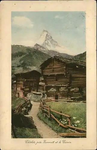 hw12510 Zermatt VS Chalets Kategorie. Zermatt Alte Ansichtskarten