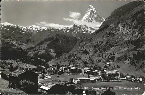 hw13803 Zermatt VS Matterhorn Kategorie. Zermatt Alte Ansichtskarten