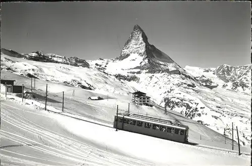 hw13910 Zermatt VS Gornergratbahn Hotel Rifelberg Matterhorn Kategorie. Zermatt Alte Ansichtskarten