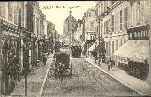Douai Nord Rue Saint Jaques Kutsche Strassenbahn Kat. Douai