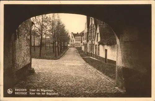 hw14981 Bruges Flandre Cour du Beguinage Kategorie.  Alte Ansichtskarten