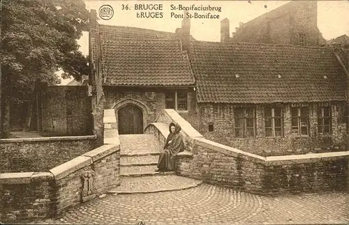 hw14984 Bruges Flandre St. Bonifaciusbrug Kategorie.  Alte Ansichtskarten