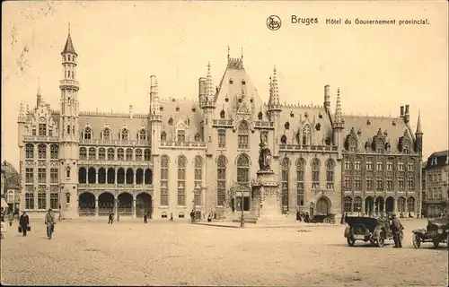 hw14988 Bruges Flandre Hotel deu Gouvernement provincial Kategorie.  Alte Ansichtskarten
