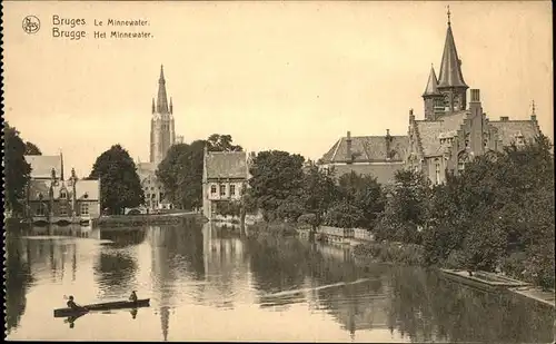hw15099 Bruges Flandre Le Minnewater Kategorie.  Alte Ansichtskarten