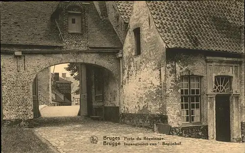 hw15100 Bruges Flandre Porte du Beguinage Kategorie.  Alte Ansichtskarten