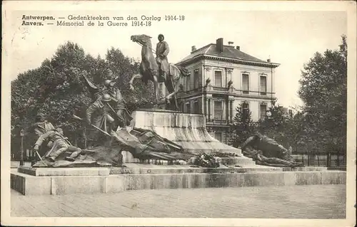 hw15205 Anvers Antwerpen Memorial de la Guerre 1914-18 Kategorie.  Alte Ansichtskarten