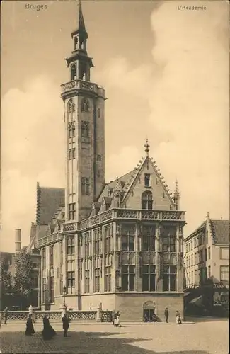 hw15216 Bruges Flandre Akademie Kategorie.  Alte Ansichtskarten