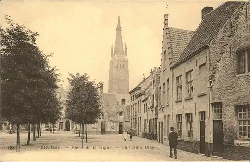 hw15415 Bruges Flandre Place de la Digue Kategorie.  Alte Ansichtskarten