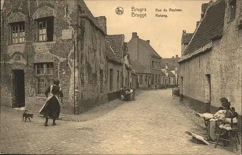 hw15479 Bruges Flandre Rue du Rouleau Kategorie.  Alte Ansichtskarten