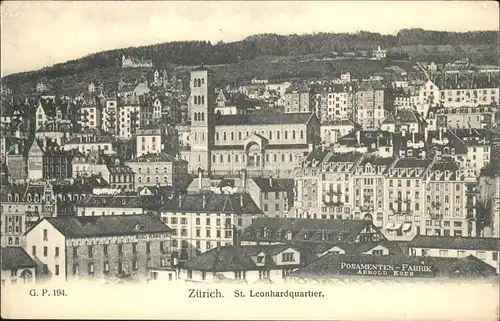 Zuerich St. Leonhardquartier / Zuerich /Bz. Zuerich City