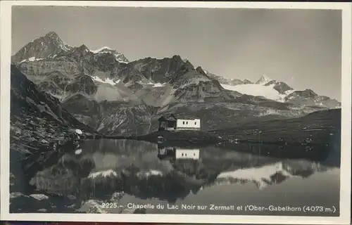hw17184 Zermatt VS Chapelle du Lac Noir
 Kategorie. Zermatt Alte Ansichtskarten