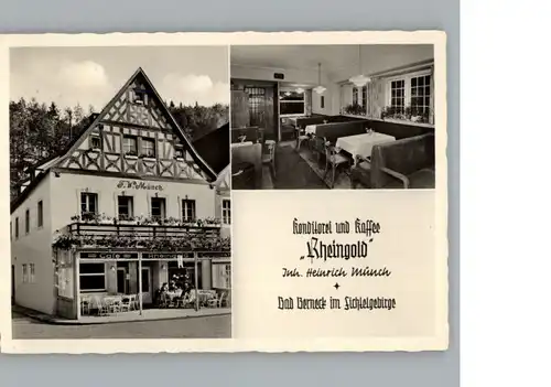 Bad Berneck Konditorei, Cafe Rheingold / Bad Berneck Fichtelgebirge /Bayreuth LKR