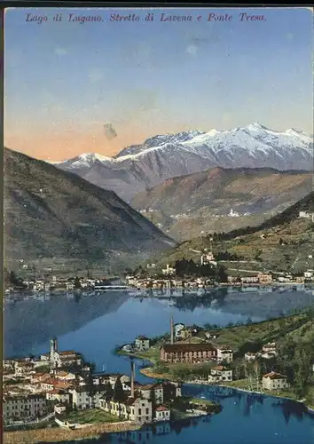 Lago di Lugano Stretto di Lavena e Ponte Tresa