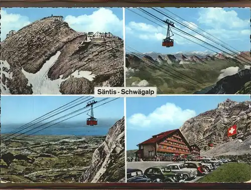 Saentis Schwaealp Schwebebahn Fahne