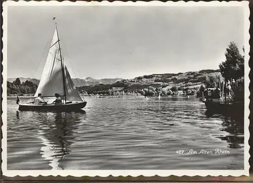 Walzenhausen Rhein Segelboot