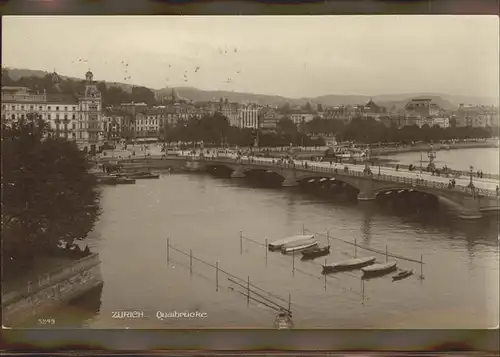 Zuerich Quaibruecke Boote / Zuerich /Bz. Zuerich City